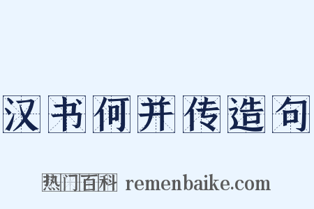 汉书何并传造句是什么意思的图片